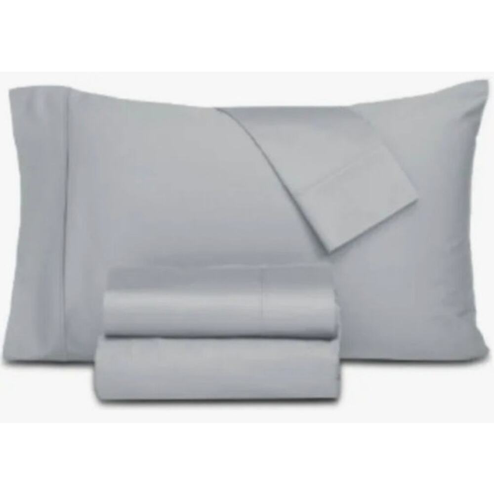 Everyday Home by Trident 100% Organic 300 TC Cotton Sheet Set - King - Gray